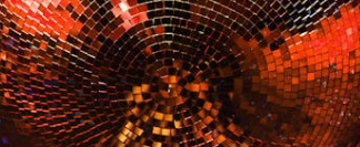Orange disco ball